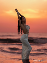 Didrika Fringe Gemstone Beaded Bralette