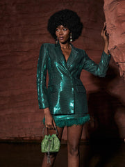 Dovie Sequin Blazer Set