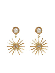 Evelina Pearl Sun Earrings