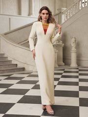 Faeldriel Chain Rhinestone Maxi Dress