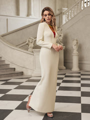 Faeldriel Chain Rhinestone Maxi Dress