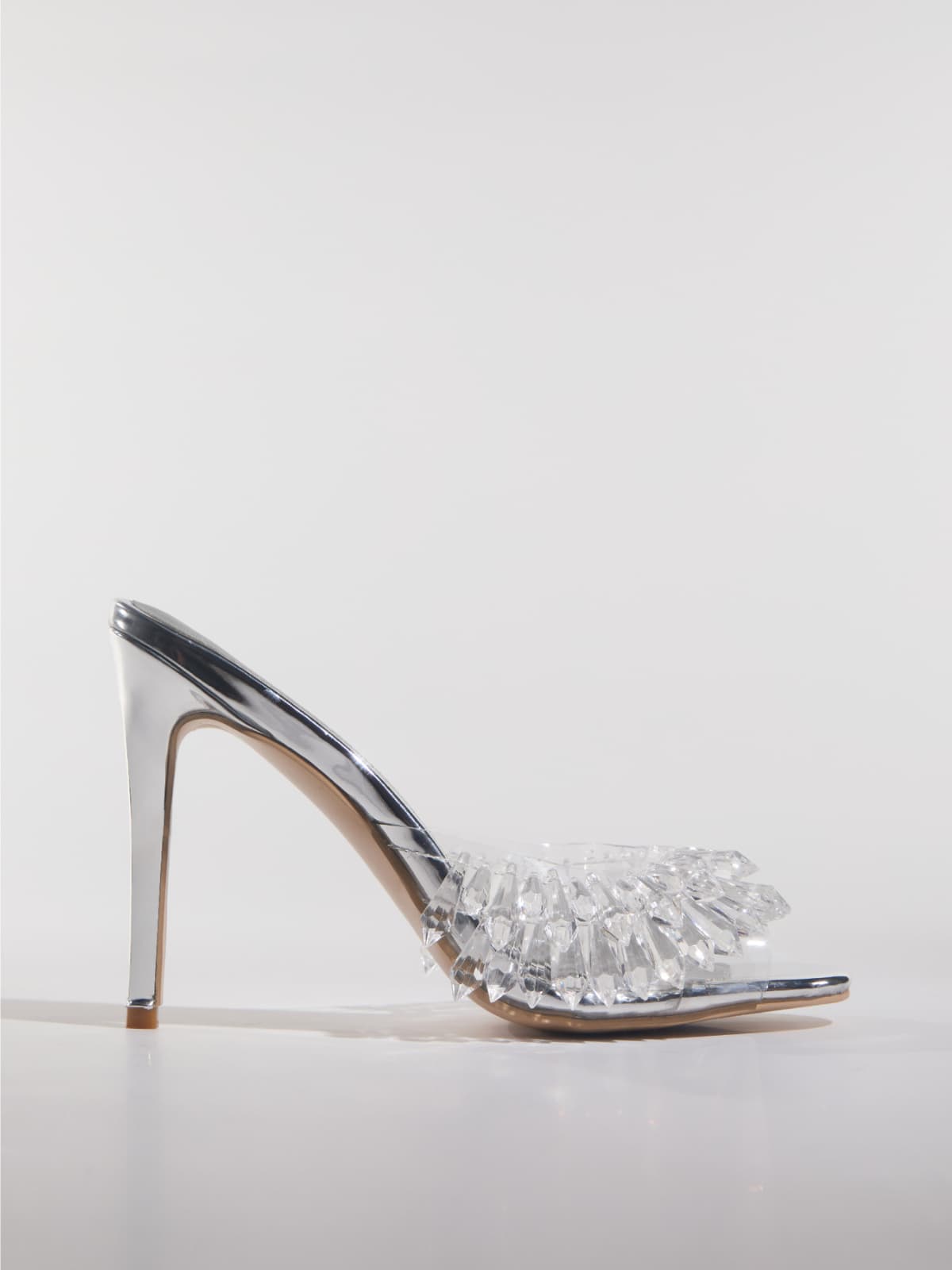 Gexelle Crystal Fringe Slippers