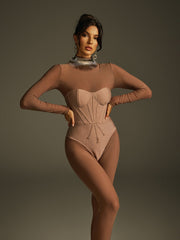 Ildrion High Neck Bandage Bodysuit Set