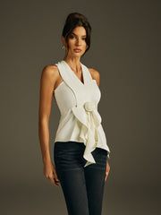 Izzar Halterneck Flower Top