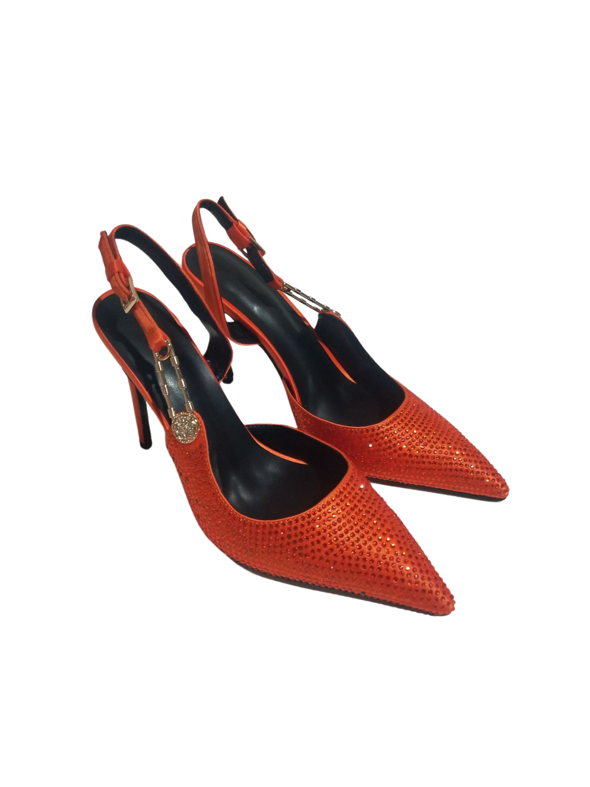 Jaxxon Crystal Heels In Orange
