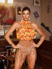 Laelthar Backless Flower Top