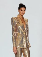 Larna Long Sleeve Sequin Blazer Set