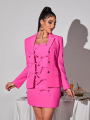 Lavonte Long Sleeve Bow Blazer Set
