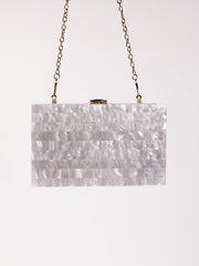Mahesa Acrylic Convertible Clutch In White