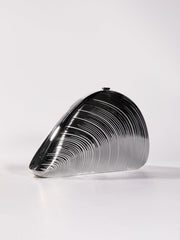 Maika Seashell Convertible Clutch In Silver