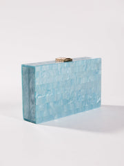 Majken Acrylic Convertible Clutch In Sky