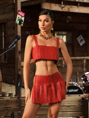 Mckie Leather Circle Chainmail Skirt Set