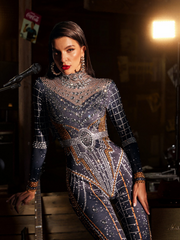 Micaela Printed Rhinestone Jumpsuit