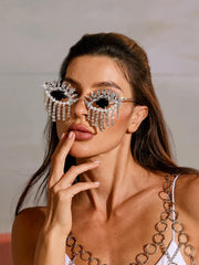 Morrissey Rhinestone Fringe Sunglasses