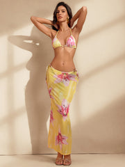Nivaz Floral Bikini Three Piece Set