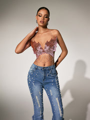 Nyriel Ruched  Extension Butterfly Armor Top