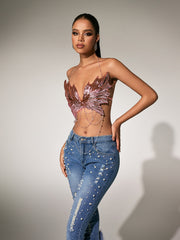 Nyriel Ruched  Extension Butterfly Armor Top