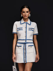 Ohela Short Sleeve Knitted Skirt Set