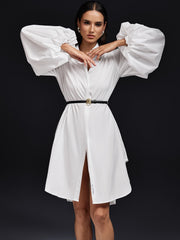 Ojai Bubble Sleeve Midi Dress