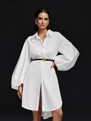 Ojai Bubble Sleeve Midi Dress