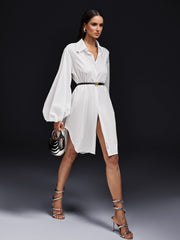 Ojai Bubble Sleeve Midi Dress