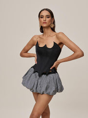 Ondina Strapless Lace Up Skirt Set