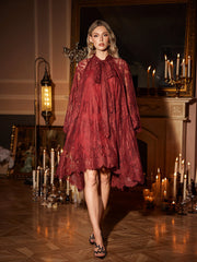 Orinda Long Sleeve Floral Lace Dress