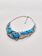 Oryndis Zircon Necklace In Blue