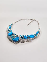 Oryndis Zircon Necklace In Blue