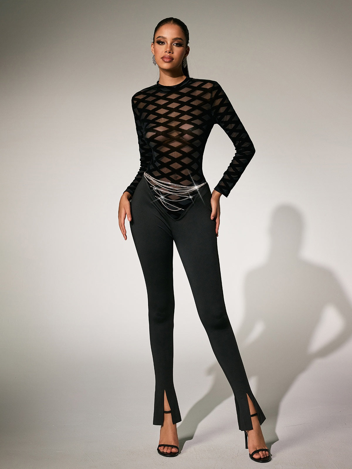 Orythia Chain Bootcut Pants