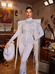 Oryxan Pearl Fringe Cape