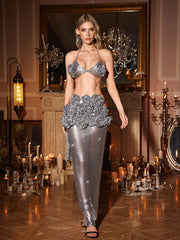 Osher Flower Chainmail Skirt Set