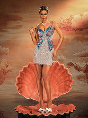 Quenelle Spaghetti Butterfly Sequin Mini Dress