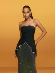 Reggie Rhinestone Bandage Skirt Set