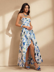 Rexmir Spaghetti Floral Printed Maxi Dress