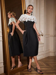 Reyra Floral Cutout Midi Dress