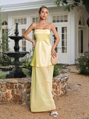 Vaeltrix Spaghetti Mesh Maxi Dress