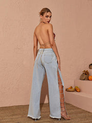 Tosca Starfish Metal Chain Top In Red