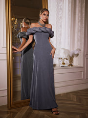 Ualdrex Off Shoulder Twisted Maxi Dress