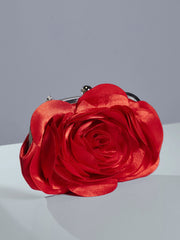 Wells Red Flower Satin Clutch