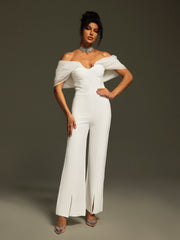 Yexet Off Shoulder Bandage Jumpsuit