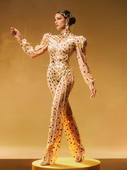 Zylar Long Sleeve Embellished Jumpsuit