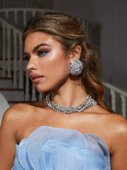 Lysander Circle Rhinestone Earrings